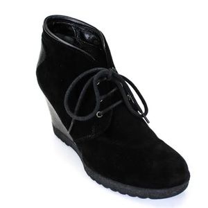 Aquatalia Cassie wedge soft suede leather boots